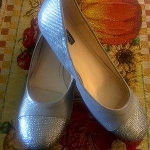 Silver/Gray Alex Marie two-tone Glittery Flats
